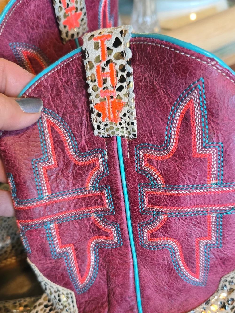 Leopard Print and Magenta Western Cowboy Boots